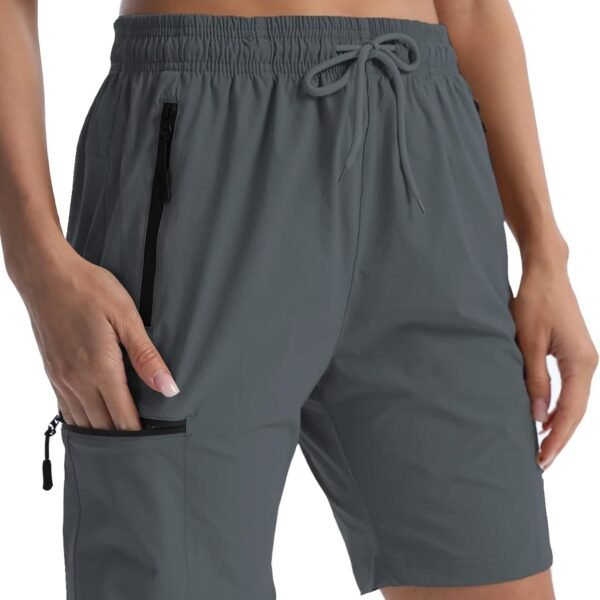 Women's Hiking Cargo Shorts Travel Athletic Golf Quick Dry Lightweight Summer Shorts for Women with Zipper Pockets