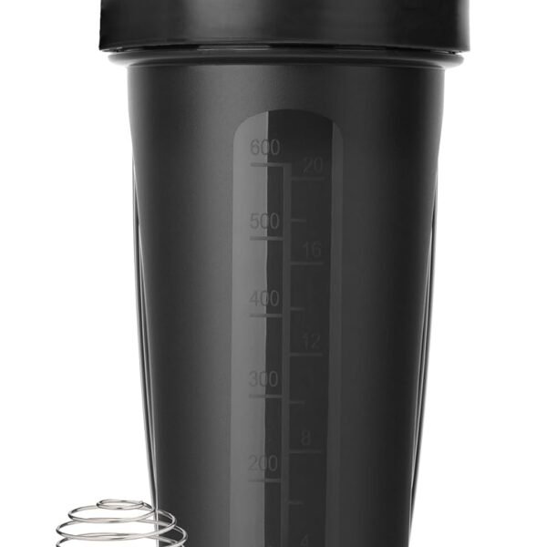 Shaker Bottles for Protein Mixes, 28 oz, 1 Pack, Black, Protein Shaker Bottle with Wire Whisk Ball, Blender Bottle