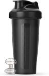 Shaker Bottles for Protein Mixes, 28 oz, 1 Pack, Black, Protein Shaker Bottle with Wire Whisk Ball, Blender Bottle