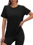 Workout Tops for Women UPF 50+ Breathable Quick Dry Loose Fit T Shirt Outdoor Yoga Running Hiking Gym Tee Top