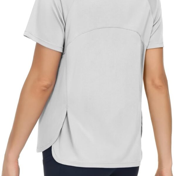 Women's Short Sleeve Workout Shirts Breathable Yoga T-Shirts with Side Slits Athletic Tee Tops