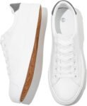 Men’s White Tennis Shoes Low Top  Sneakers PU Leather Casual Shoe for Men’s