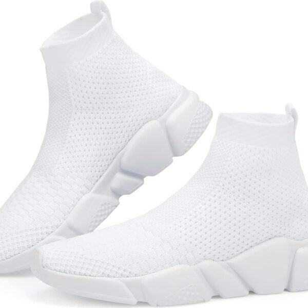 Walking Shoes for Men’s Lightweight High Top Sneakers Breathable Knit Athletic Running Shoes  Gym Sports Shoes