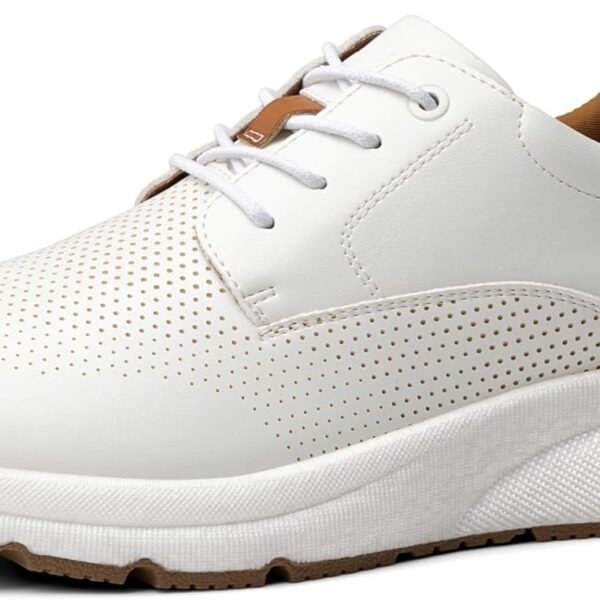 Men’s Dress Sneakers Casual Lace Up Oxford Cushied Walking Shoes Lightweight Breathable