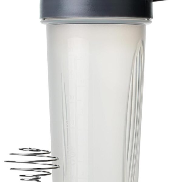Shaker Bottles for Protein Mixes - 28 oz, Gray & Pink Protein Shaker with Wire Whisk Ball