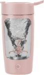 Electric Shaker Bottle, Blender Bottles For Protein Mixes, |  | BPA Free| Portable Mixer Cup, Rechargeable Shake Cups And Meal Replacement Shakes, 22 oz(Pink)