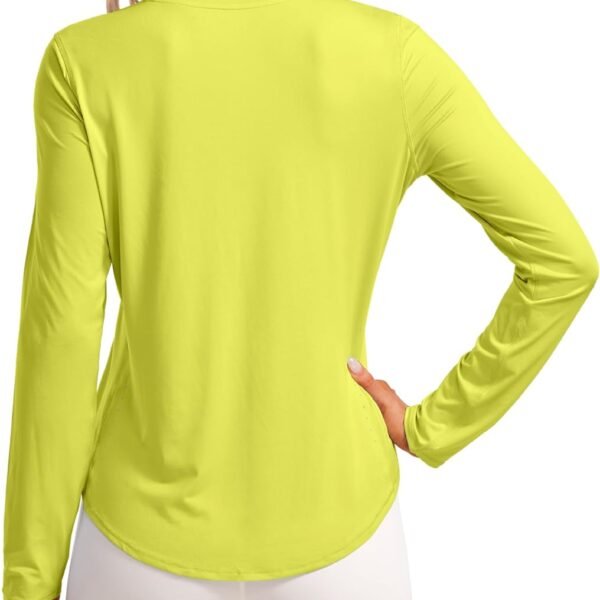 Lightweight Long Sleeve Workout Shirts for Women Gym Running Fall Tshirts High Neck Athletic Training Tops