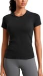 Seamless Workout Tops for Women Short Sleeve Athletic Tees Breathable Gym Running Yoga Shirts
