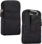 Small Crossbody Bag Cell Phone Purse Wallet, Cell Phone Holder for Waist Clip, 6.0 Sport Travel Messenger Bag Crossbody Purse with Shoulder Strap Zipper Belt Clip Holder with Locking Carabiner Hook