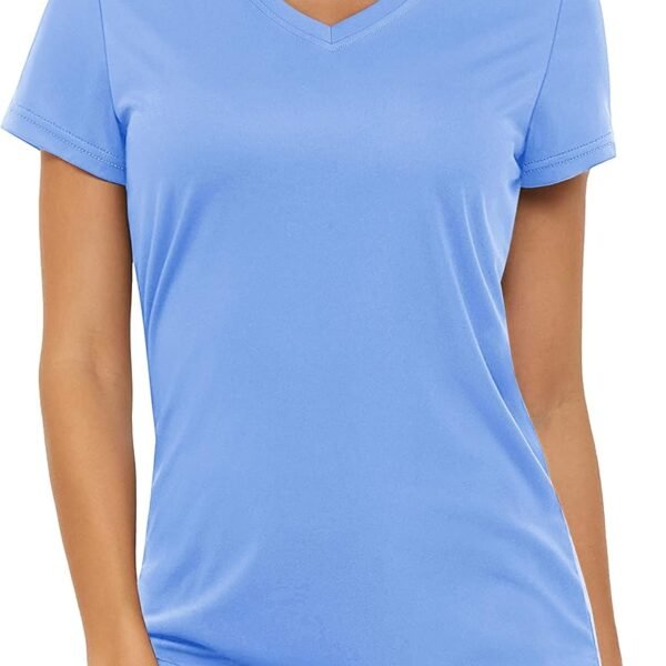 Women's T Shirts V-Neck Short Sleeve UPF 50+ Sun Protection Performance Quick Dry Athletic Shirts Tee Tops