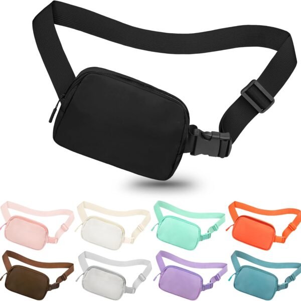 Fanny Pack Crossbody Bag for Women and Men, Belt Bag for Hiking Bum Bag with Adjustable Strap, Waist pack for Running Workout Sports Travel Black